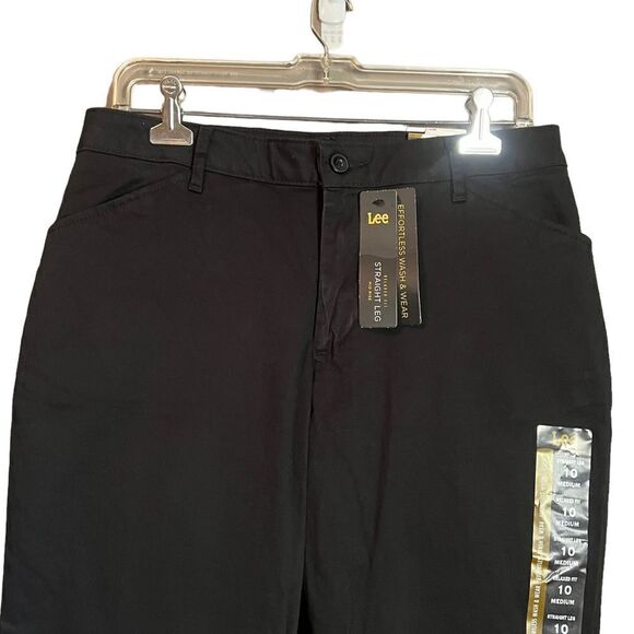 NWT! Lee black relaxed fit straight leg mid rise pants - Picture 2 of 11